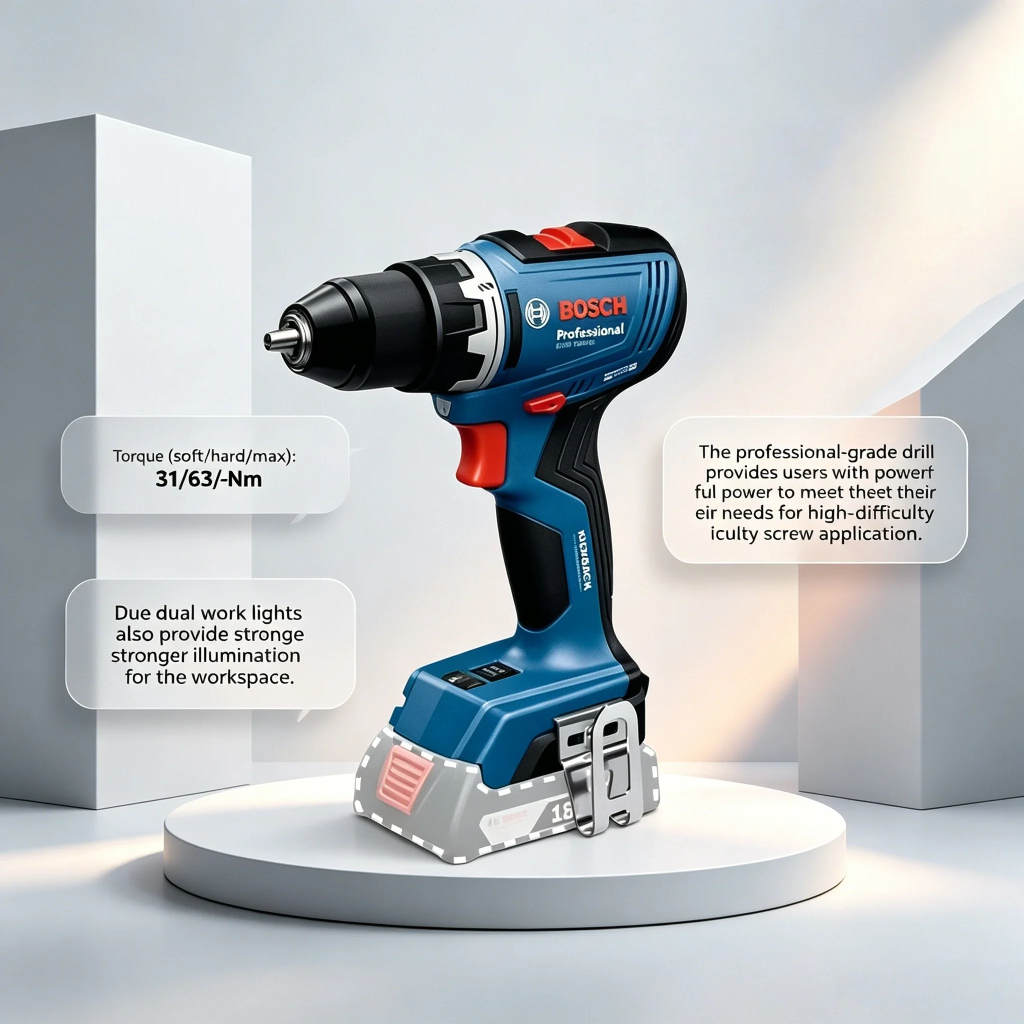 Brushless Cordless Electric Drill 18V - Бесщеточная аккумуляторная дрель Bosch GSR 18V-65,