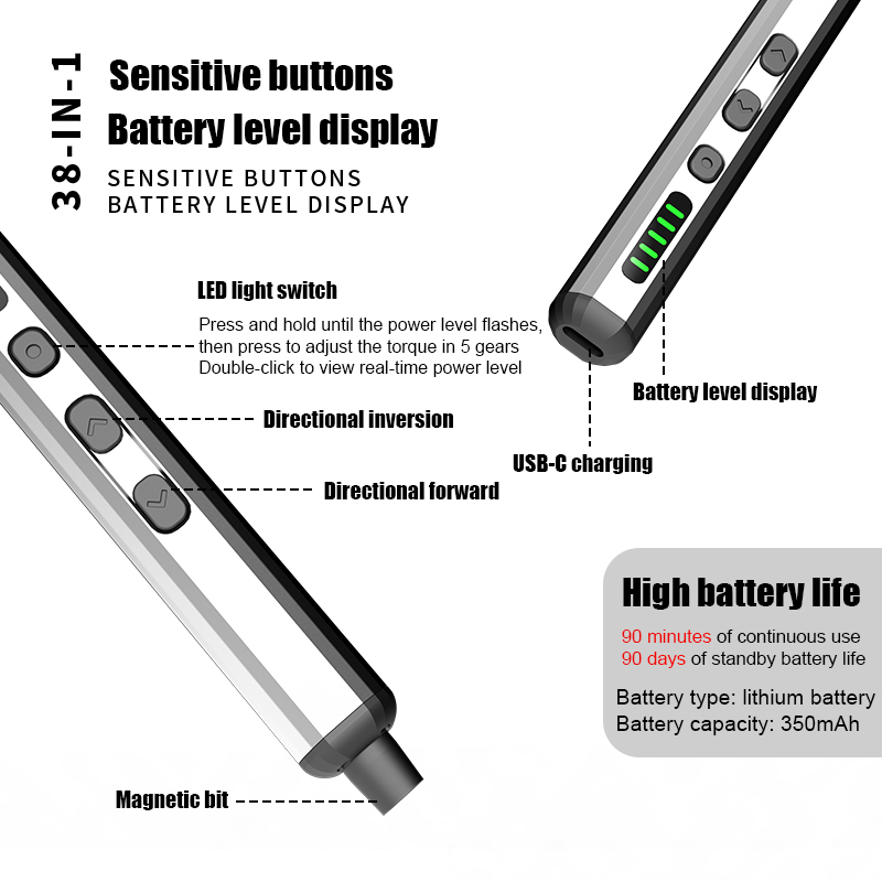 Набор электрических отверток,  – обзор и цена Electric Screwdriver Rechargeable Usb