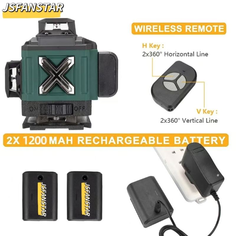 Лазерный нивелир 4D 4-в-1 с 16 – обзор и цена Laser Level 16 Lines 4D Green