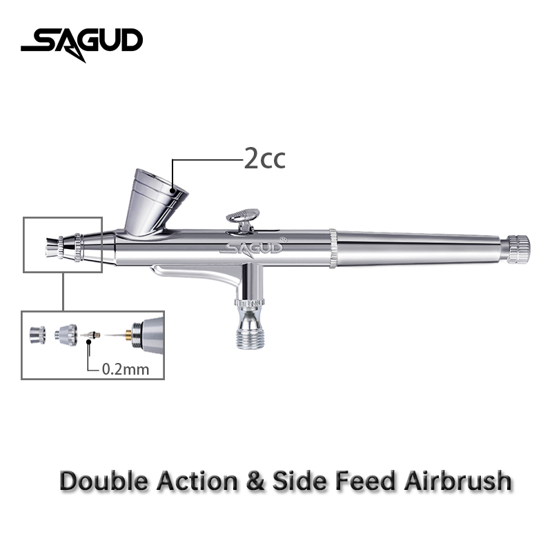 Модель аэрографа SAGUD SD-135  – обзор и цена Airbrush Kit With Mini Compressor