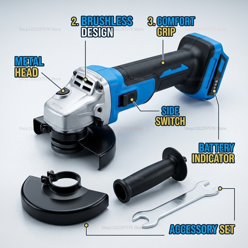 Аккумуляторная бесщеточная угл – обзор и цена Brushless Angle Grinder Battery Powered