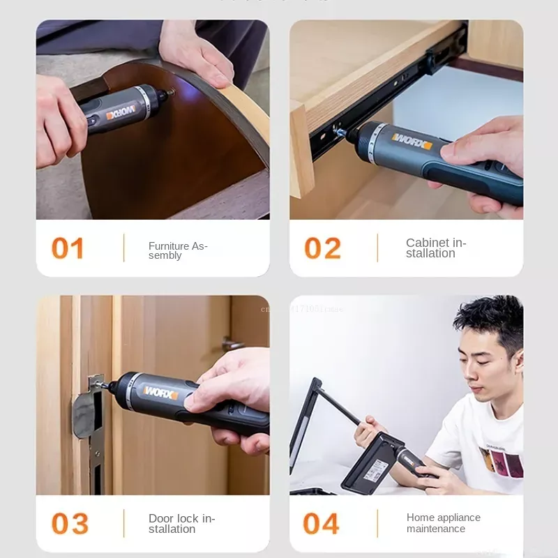 WORX WX242 4 В набор электриче – обзор и цена Electric Screwdriver Rechargeable Usb