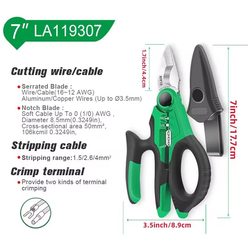 LAOA Ножницы для электрика 6/7 – обзор и цена Automatic Wire Stripper Cutter